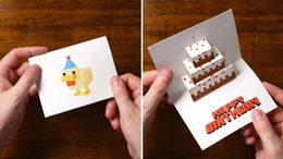 Minecraft Cake -  DIY Pop-Up Card Template + Video Tutorial 