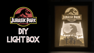 Jurassic Park DIY LightBox Templates (PDF+SVG) + Video Tutorial