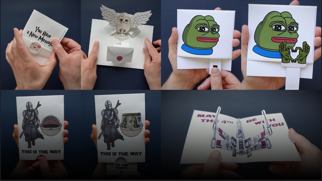 Pop-Up card printable templates