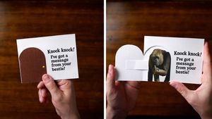 Knock Knock -  Funny DIY Greeting Card Template + Video Tutorial 