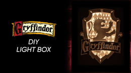 Gryffindor Coat of Arms DIY LightBox Templates (PDF+SVG) + Video Tutorial
