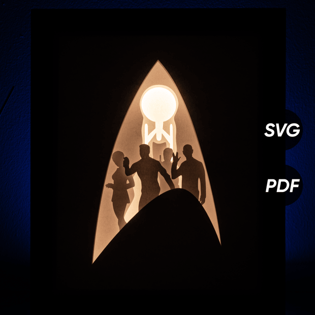 Star Trek DIY LightBox Templates (PDF+SVG) + Video Tutorial