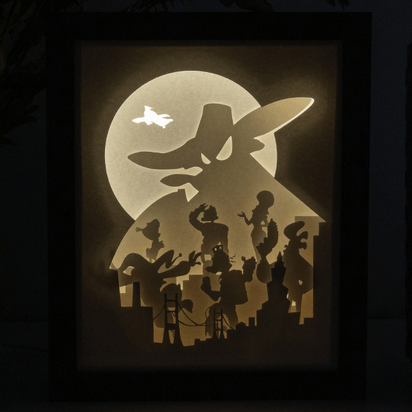Darkwing Duck DIY LightBox Templates (PDF+SVG) + Video Tutorial