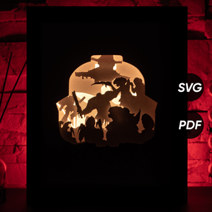 Space Soldier DIY LightBox Templates (PDF+SVG) + Video Tutorial