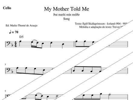 My Mother Told Me (Vikings) – Cello + Study Version (PDF + MP3) – D minor