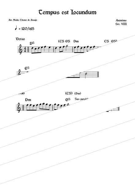 Tempus est Iocumdum - 13th Century Medieval Dance - Soprano or other instrument