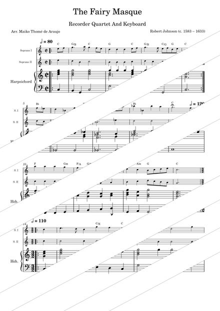 The Fairy Masque V3 (2 Soprano and Keyboard)