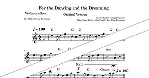 For the Dancing and the Dreaming – Violin (Original Key PDF) – C major – Film Song Theme