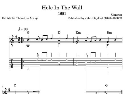 Hole In the Wall - Baroque - Folk - Guitar with Tab