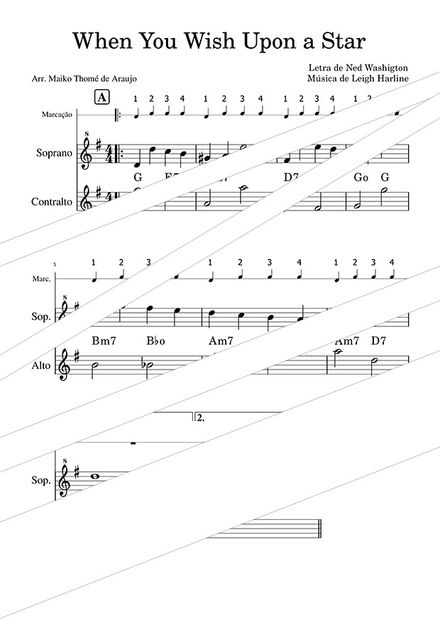 When You Wish Upon a Star - Pinocchio - Soprano &amp; Alto