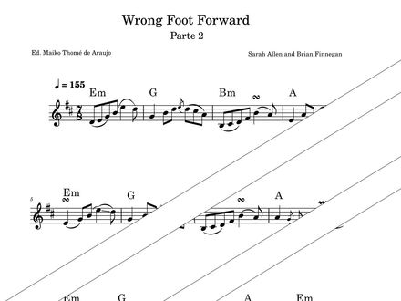 Wrong Foot Forward – Part 2 (Flook) – Violin + Chords (PDF + MP3) – E Dorian