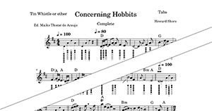Concerning Hobbits – Tin Whistle and Chords (Didactic PDF) – Complete Soundtrack Version
