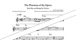 The Phantom of the Opera – Violin and Chords (PDF) – Best Key and Range