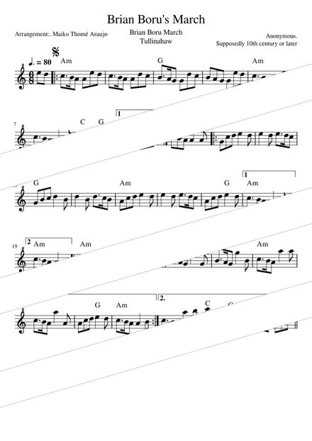 Brian Borus&#x27;s March - Soprano/Alto/Tenor Recorder or other
