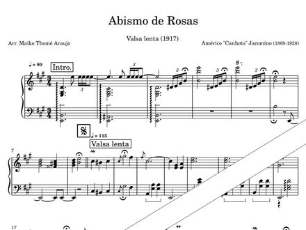 Abismo de Rosas – Piano Solo | Valsa Brasileira (PDF) – Américo “Canhoto” Jacomino