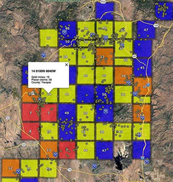 Arizona Gold Map