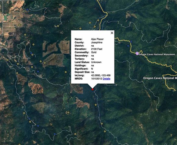 Josephine County Oregon Mine Discovery Tools