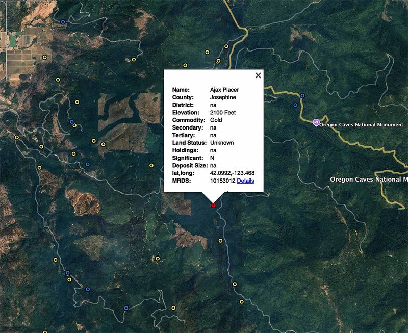 Josephine County Oregon Mine Discovery Tools