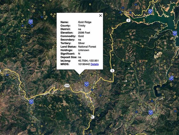 Trinity County California Mine Discovery Tools