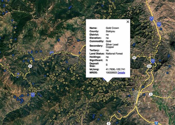 Siskiyou County California Mine Discovery Tools
