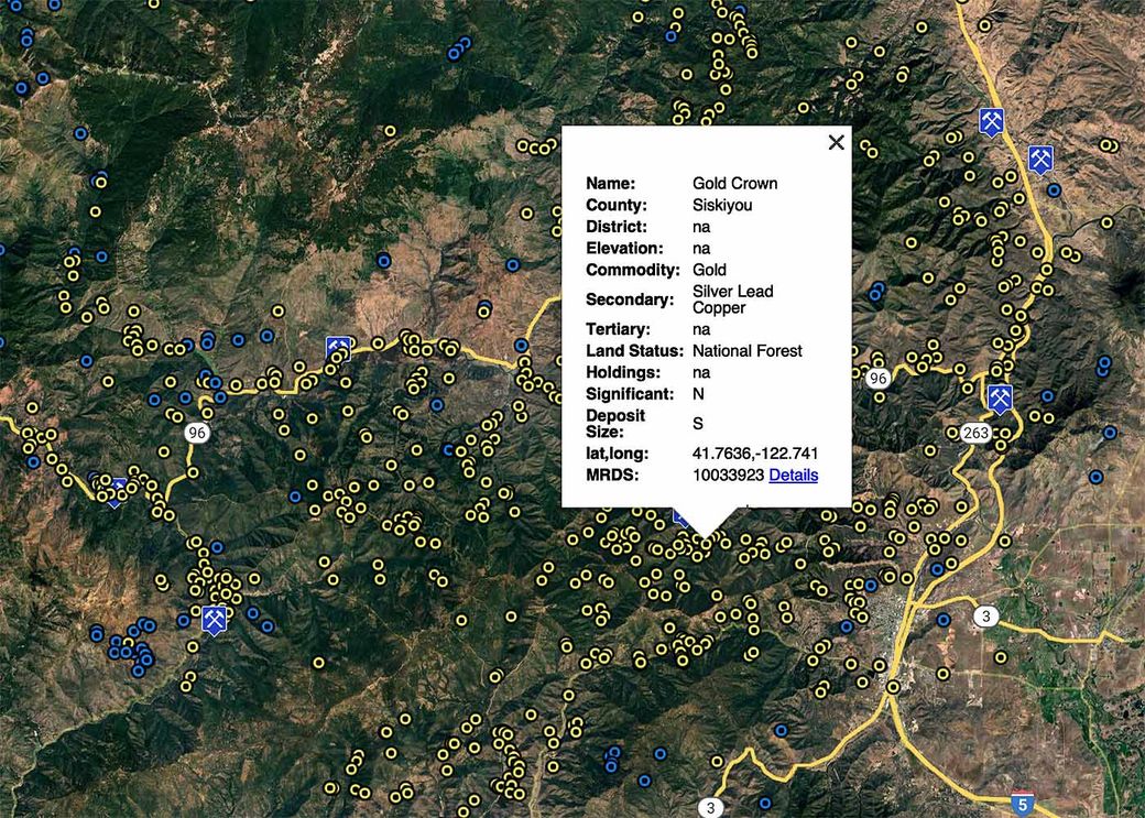 Siskiyou County California Mine Discovery Tools