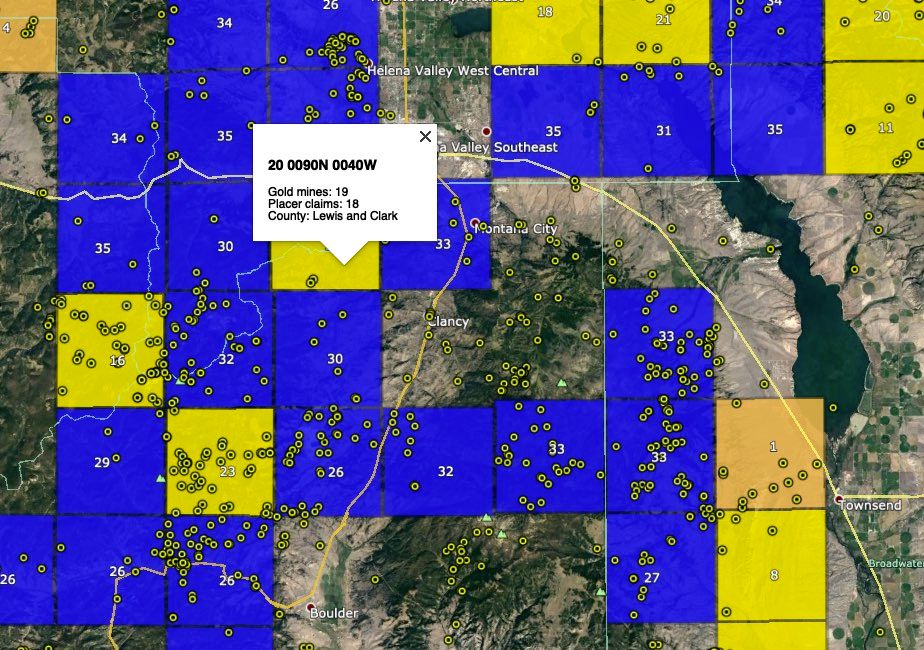 Montana Gold Map