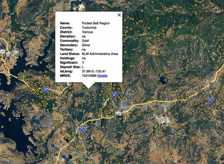 Tuolumne County California Mine Discovery Tools