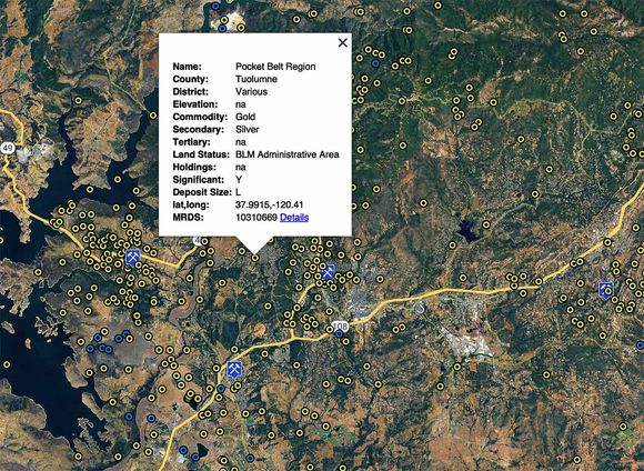 Tuolumne County California Mine Discovery Tools