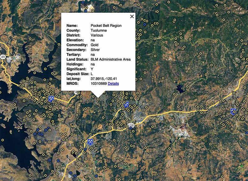 Tuolumne County California Mine Discovery Tools