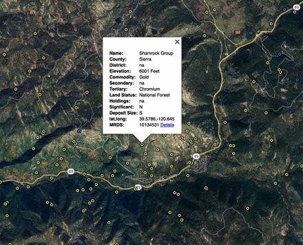 Sierra County California Mine Discovery Tools