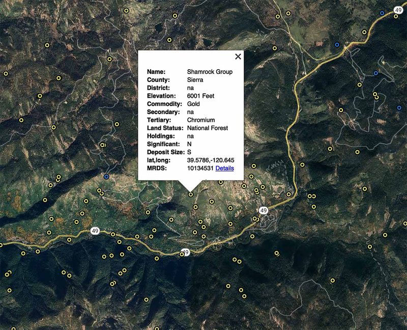 Sierra County California Mine Discovery Tools
