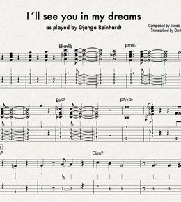 I´LL SEE YOU IN MY DREAMS (Django Reinhardt - Solo Transcription -TABs + Notation)