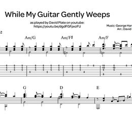 WHILE MY GUITAR GENTLY WEEPS (TABs &amp; Score) Tutorial by David Plate