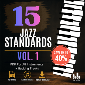 15 Jazz Standards Vol. 1 – Playalong Bundle (+Backing Tracks &amp; PDF)