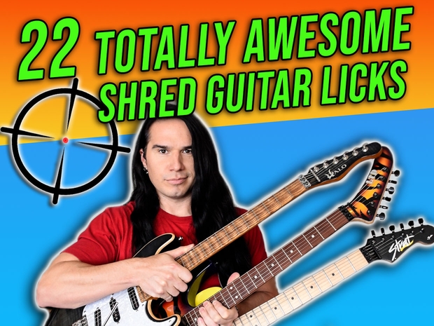 22 TOTALLY AWESOME Shred Guitar Licks Program
