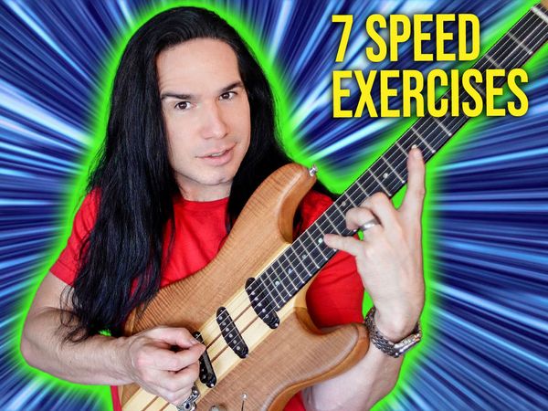 7 Shred Guitar Speed Exercises - FREE TABS!