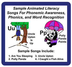 Sample Recordings of Animated Literacy Songs