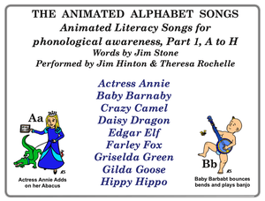 Animated Alphabet Characters' Songs, Part #1