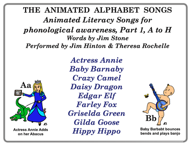 Animated Alphabet Characters' Songs, Part #1
