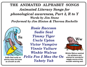 Animated Alphabet Characters' Songs, Part #3