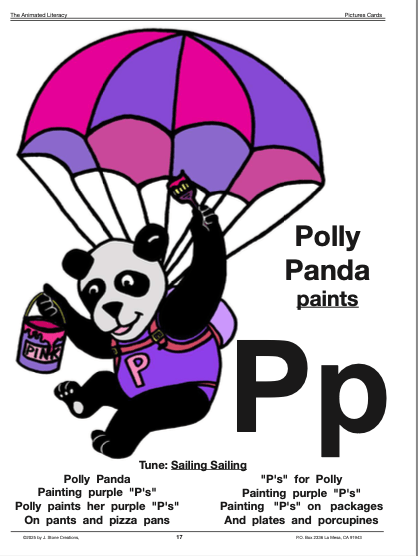  Full Size Animated Alphabet Character Picture Cards