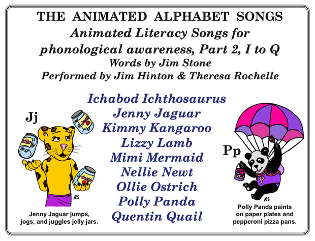 Animated Alphabet Character Songs, Part #2
