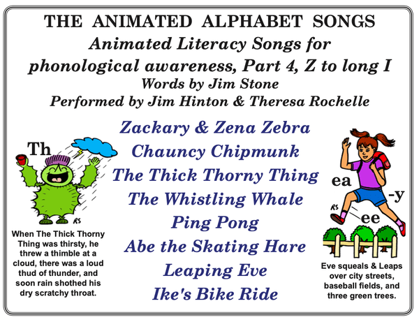 Animated Alphabet Character Songs, Part #4