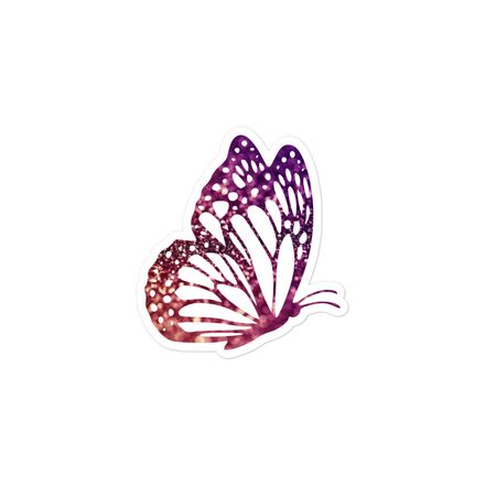 Glitter Butterfly 3 inch sticker