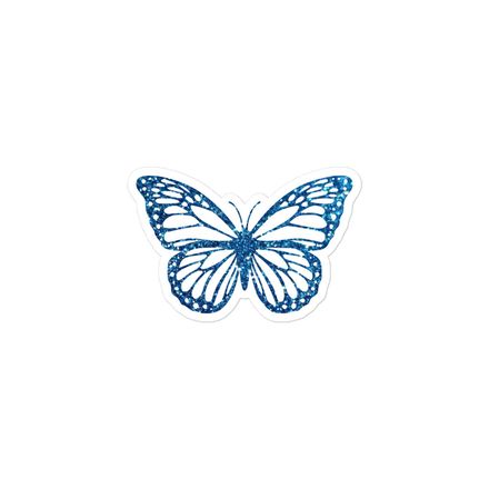 Glitter Butterfly 3 inch sticker