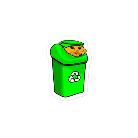 Curious Compost Cat 3 inch Sticker