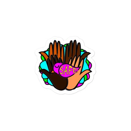 Safe Hands 3 inch Sticker