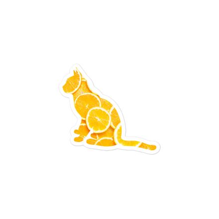 Orange Cat 3 inch sticker
