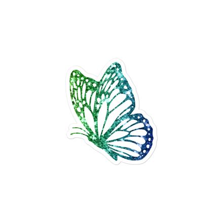 Glitter Butterfly 3 inch sticker