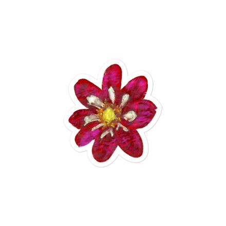 Flower art 3 inch sticker